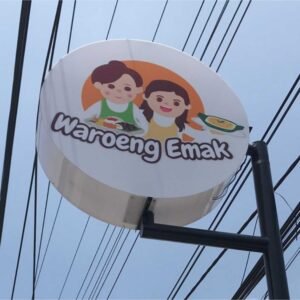 Pembuatan Neon Box Bulat Jogja