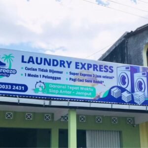 Pembuatan Papan Nama Laundry Express
